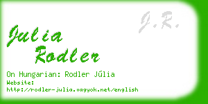 julia rodler business card