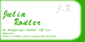 julia rodler business card